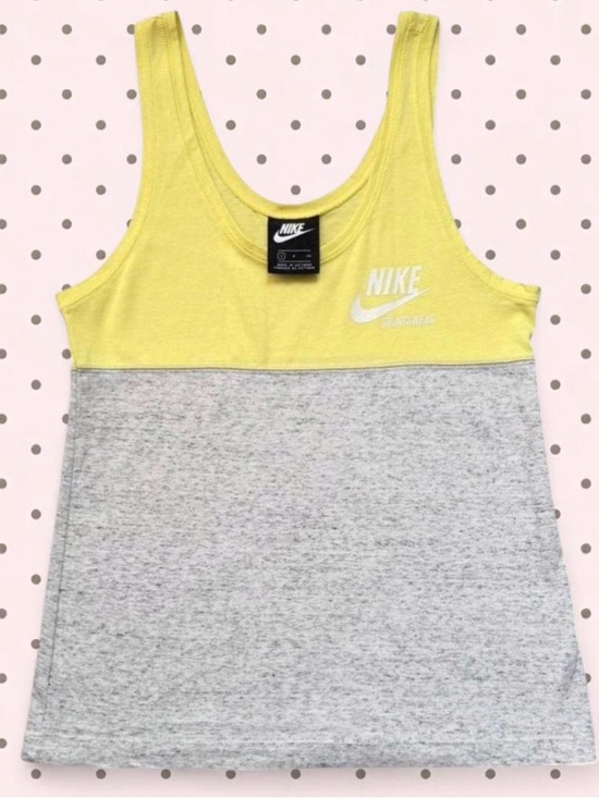 Nike Tops - Nike Women’s Yellow & Gray Colorblock Tank Top